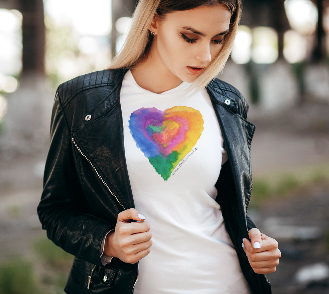 Color-Full Heart Women Tee