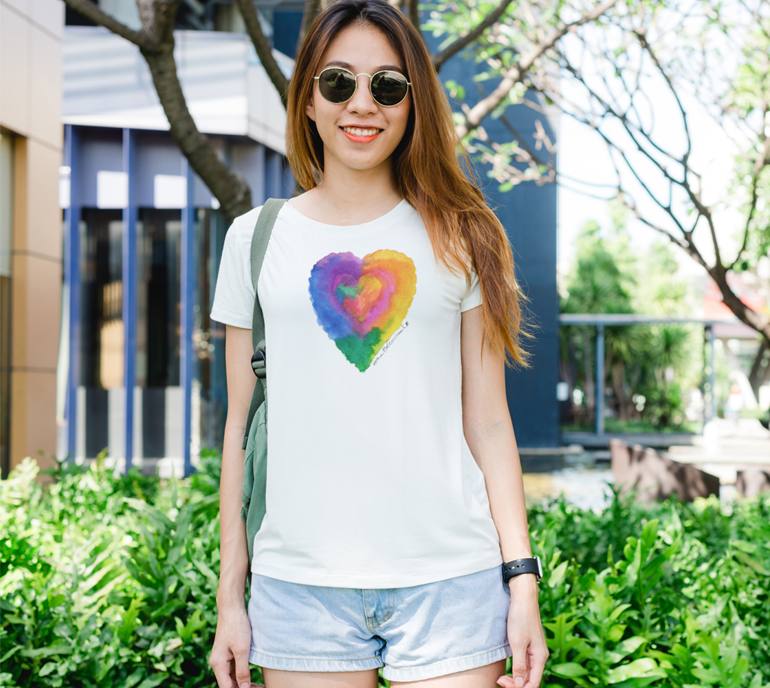 Color-Full Heart Women Tee
