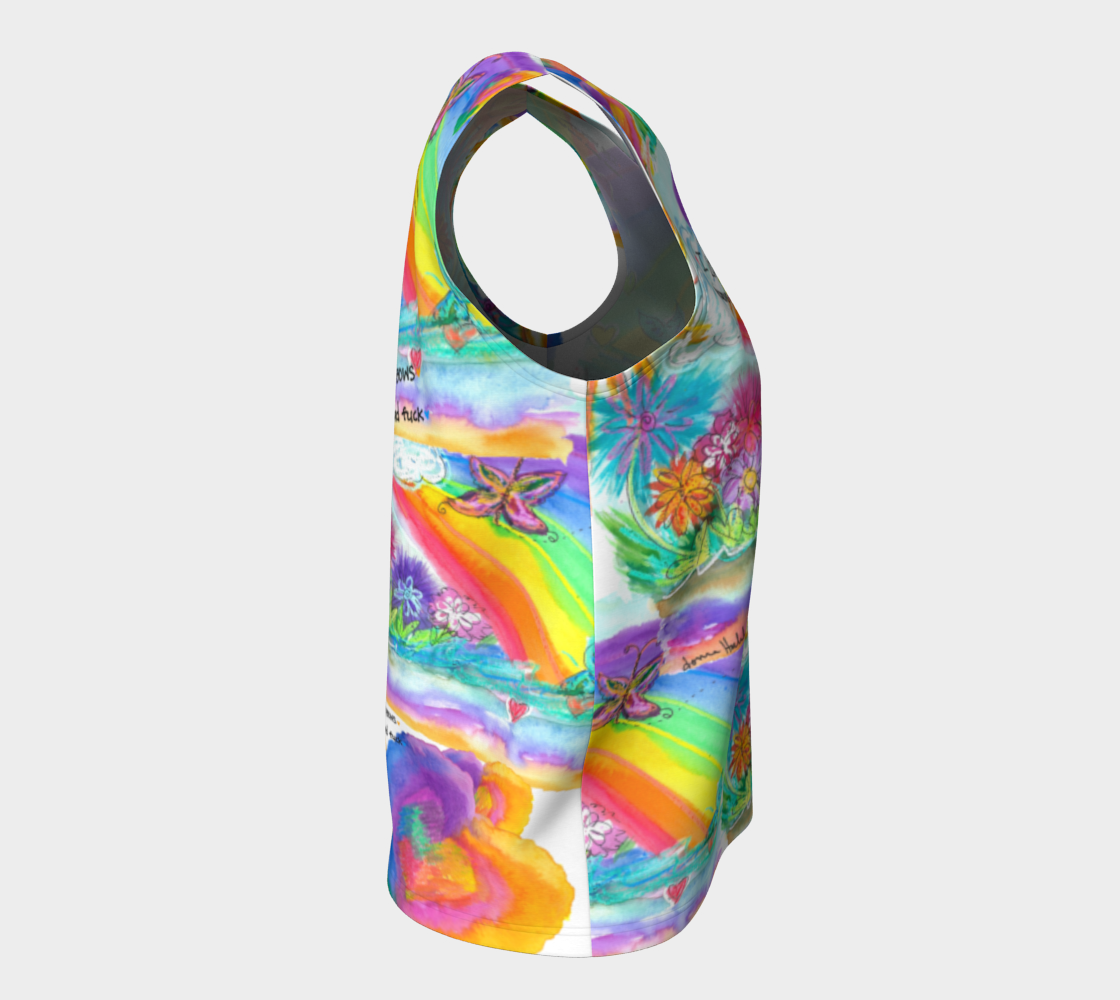 Sunshine, Rainbows, F-Word Relaxed Fit Tank