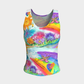 Sunshine, Rainbows, F-Word Fitted Tank Top