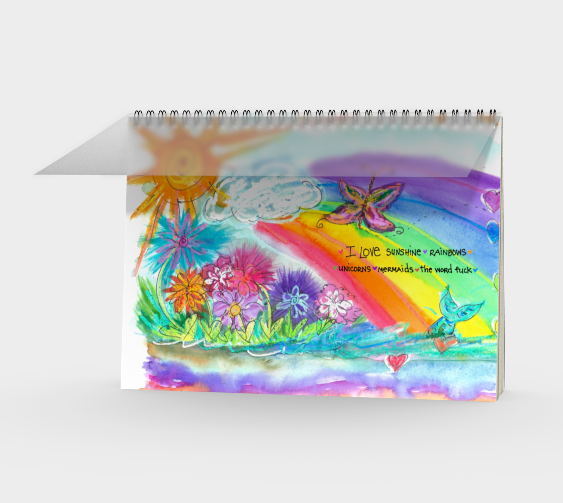 Sunshine, Rainbows, F-Word Spiral Notebook