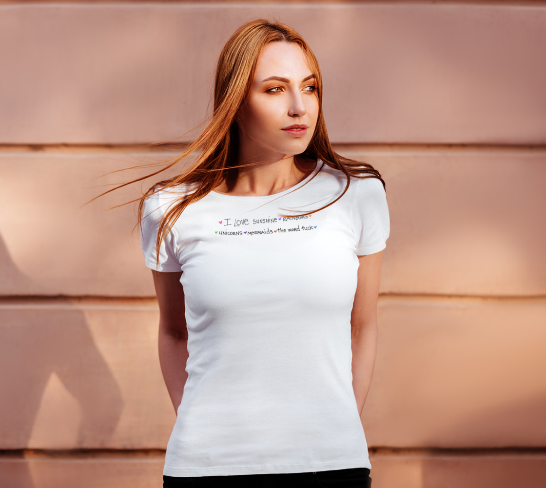Sunshine, Rainbows, F-word Women's S/S Tee
