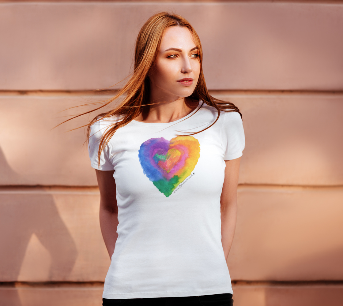 Color-Full Heart Women Tee