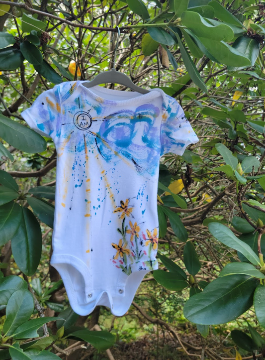 "Water with Love & Grow" Hand Painted Onesie