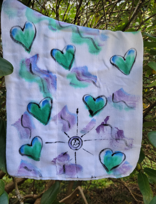 "Water Love" Hand Painted Burpie