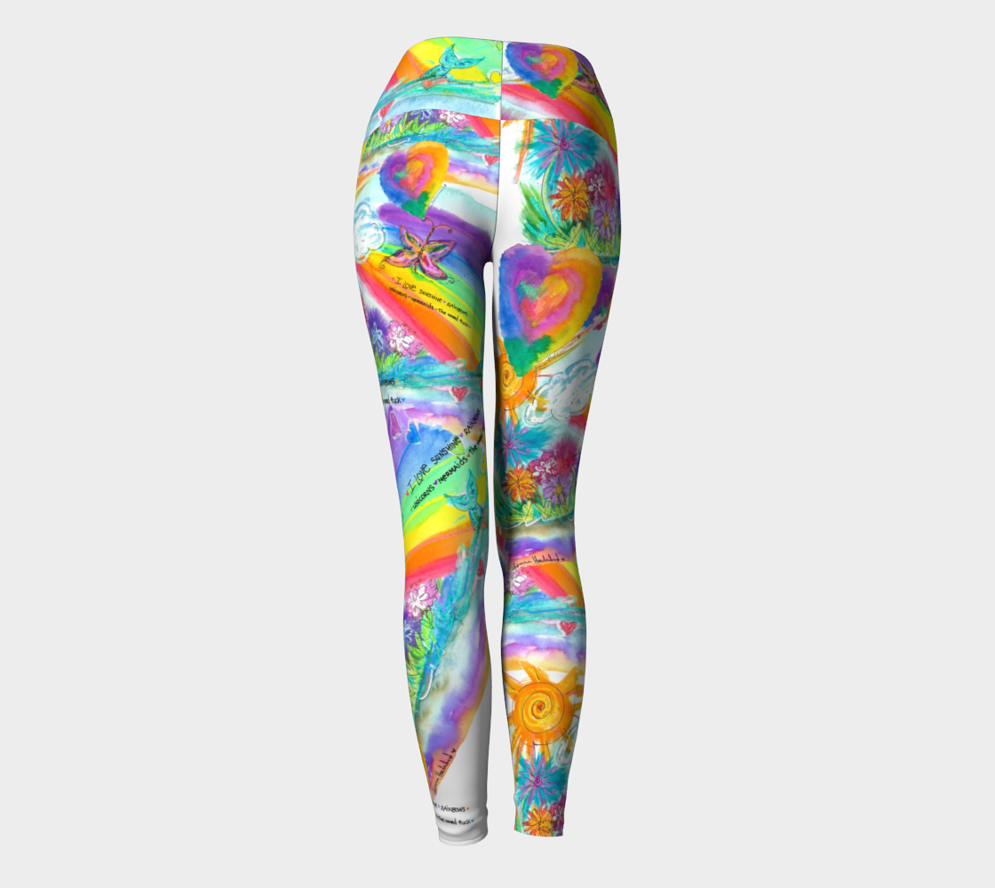 Sunshine, Rainbows, F-word Leggings