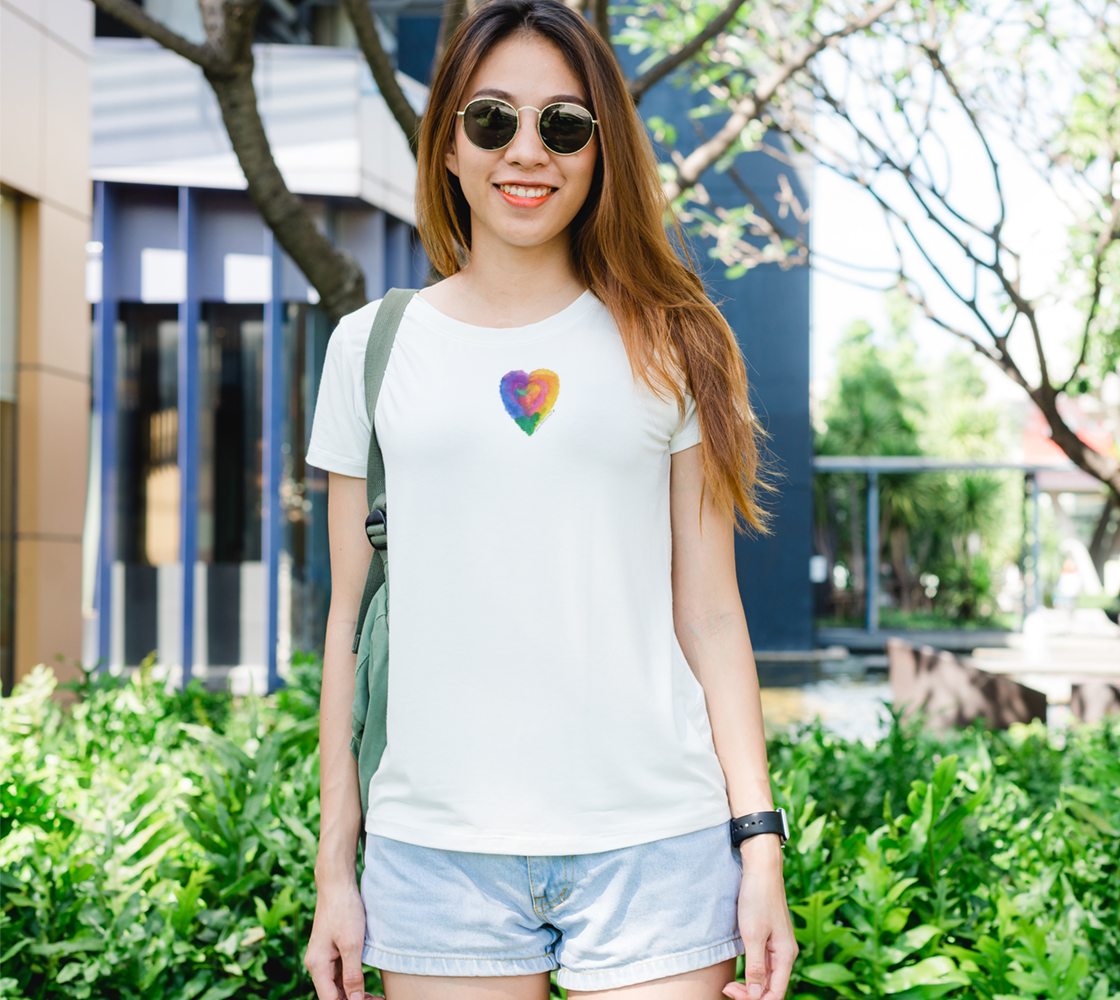 Color-Full Heart Women Tee