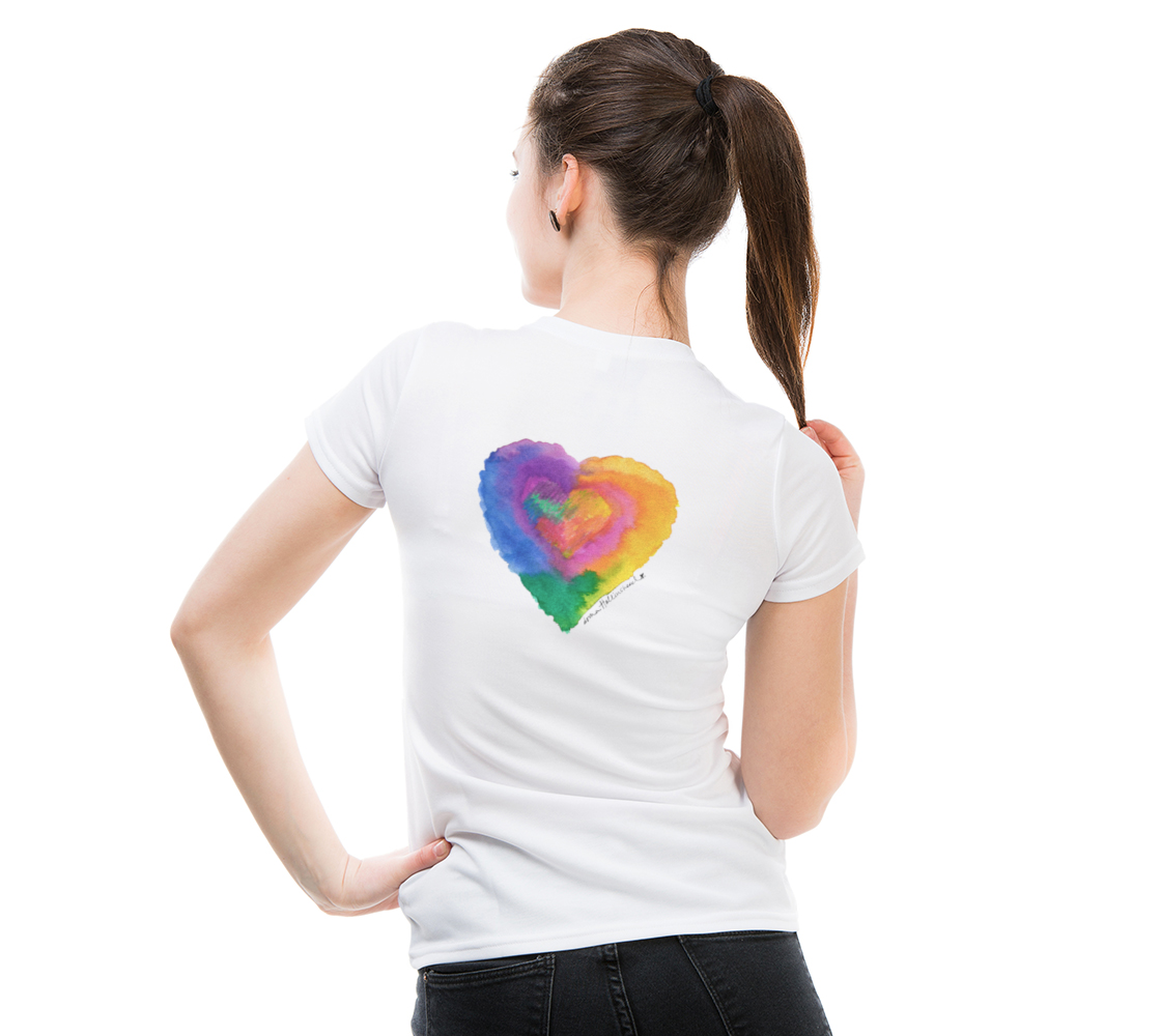 Color-Full Heart Women Tee