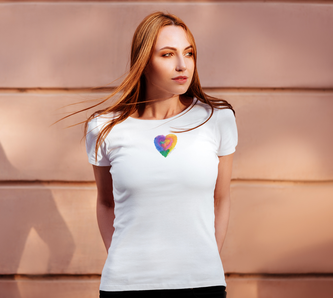 Color-Full Heart Women Tee