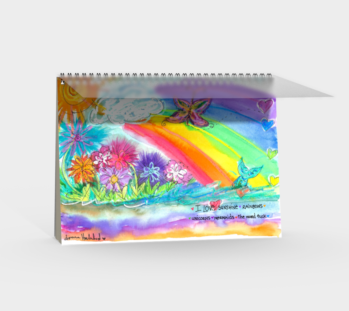 Sunshine, Rainbows, F-Word Spiral Notebook